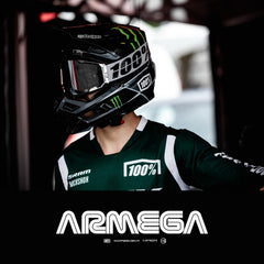100% ARMEGA goggles durable frame with shatter-resistant Ultra-HD lens