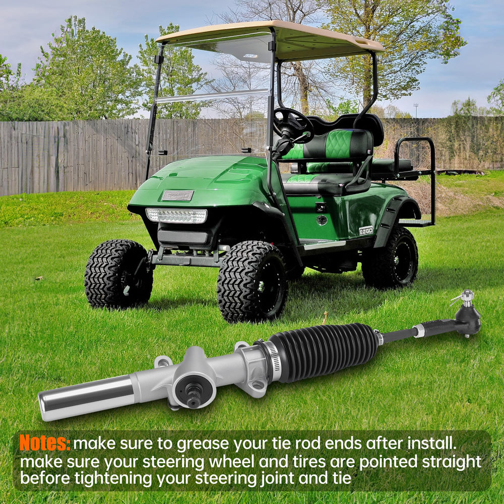 Step-by-step installation view of 10l0l EZGO TXT steering assembly