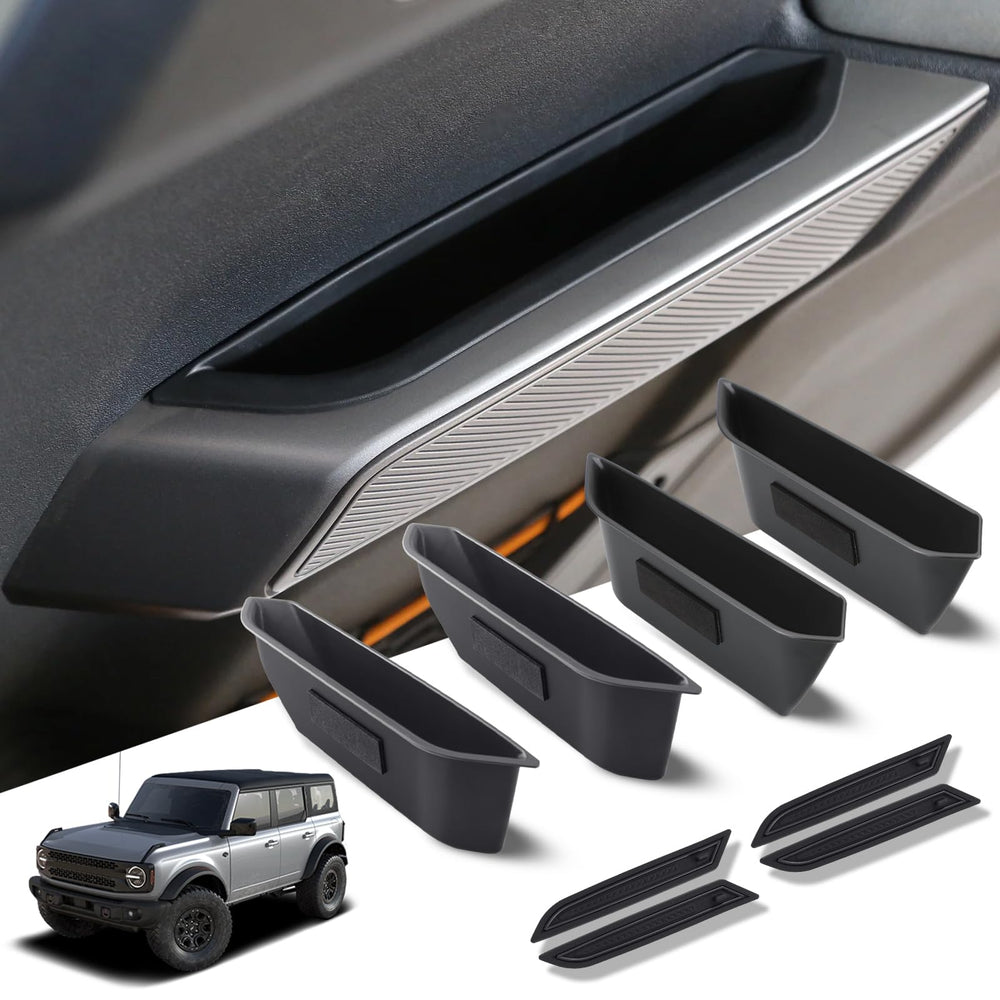 1797 Bronco front door handle storage box for quick access.
