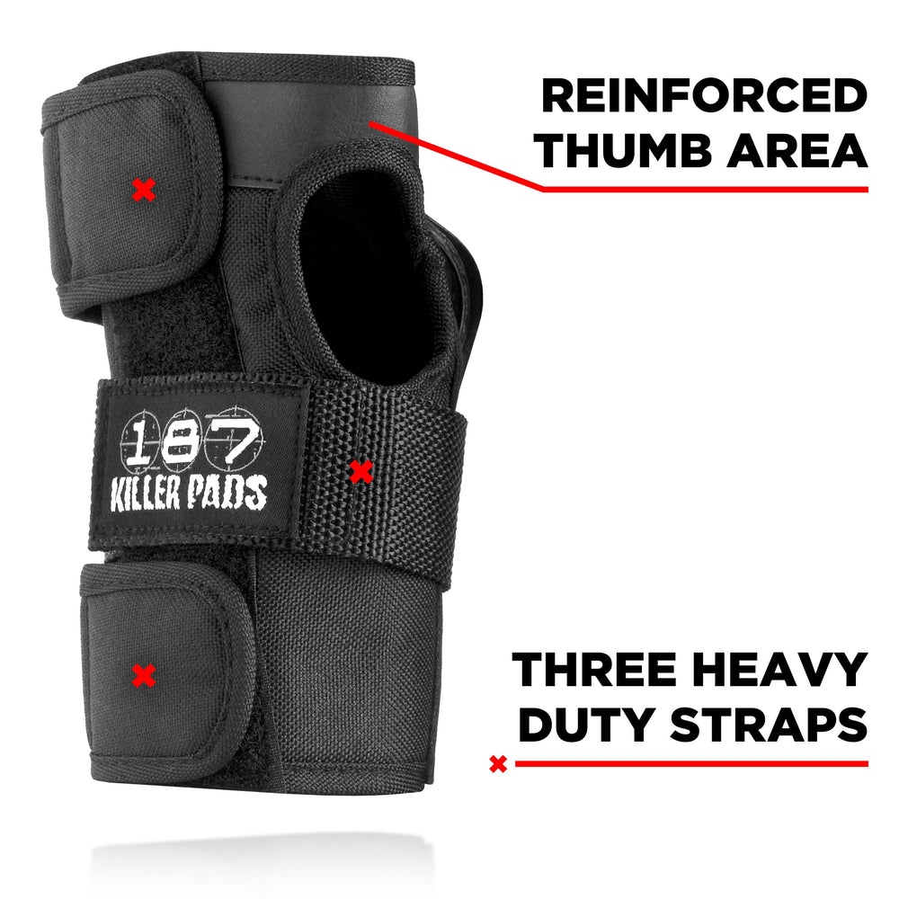 187 Killer Pads wrist guards side view highlights durable construction for multi-sport use.