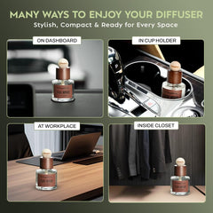 1Roadtrip anti-spill diffuser demonstrates stable placement during turns.