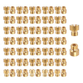 2 MULE TEAM 36-181 brass main jet closeup for precise fuel metering in Holley carbs.