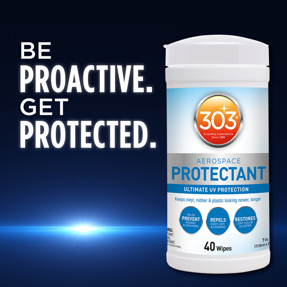 Plastic interior panels protected by 303 Aerospace Protectant