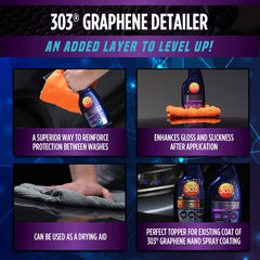 Graphene Detailer Spray provides UV protection for paint and trim surfaces.
