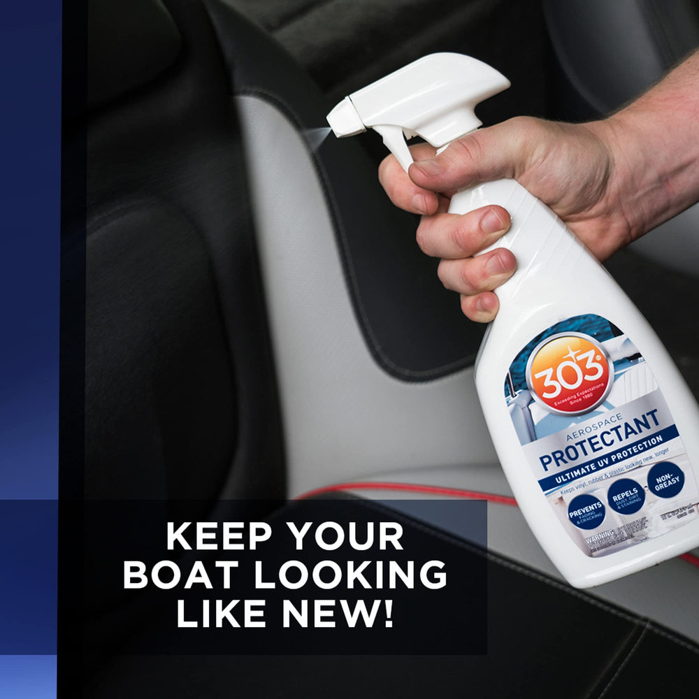 Applied on vinyl plastic and rubber shows versatile protection for marine gear
