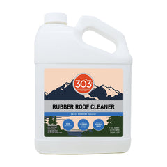 303 Products Rubber Roof Cleaner bottle showing safe, eco-friendly roof cleaning.
