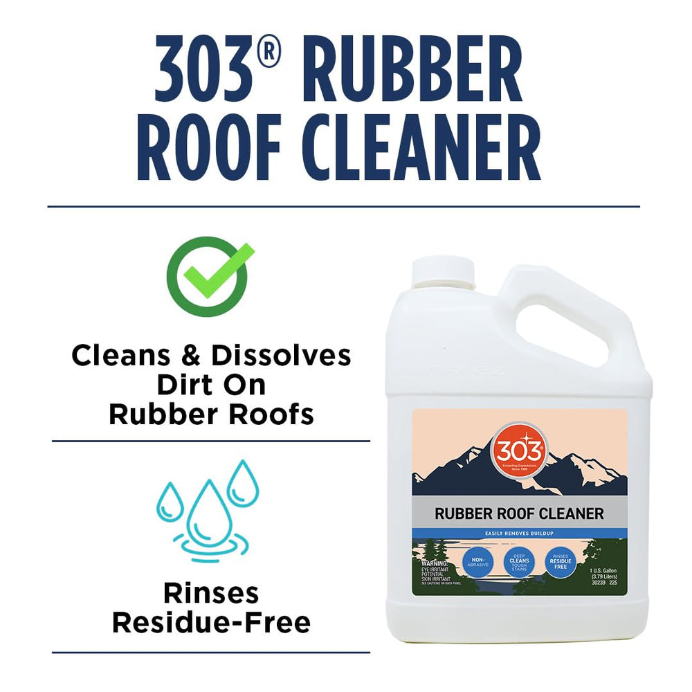 Diluting 5 oz cleaner into water for effective roof cleaning.