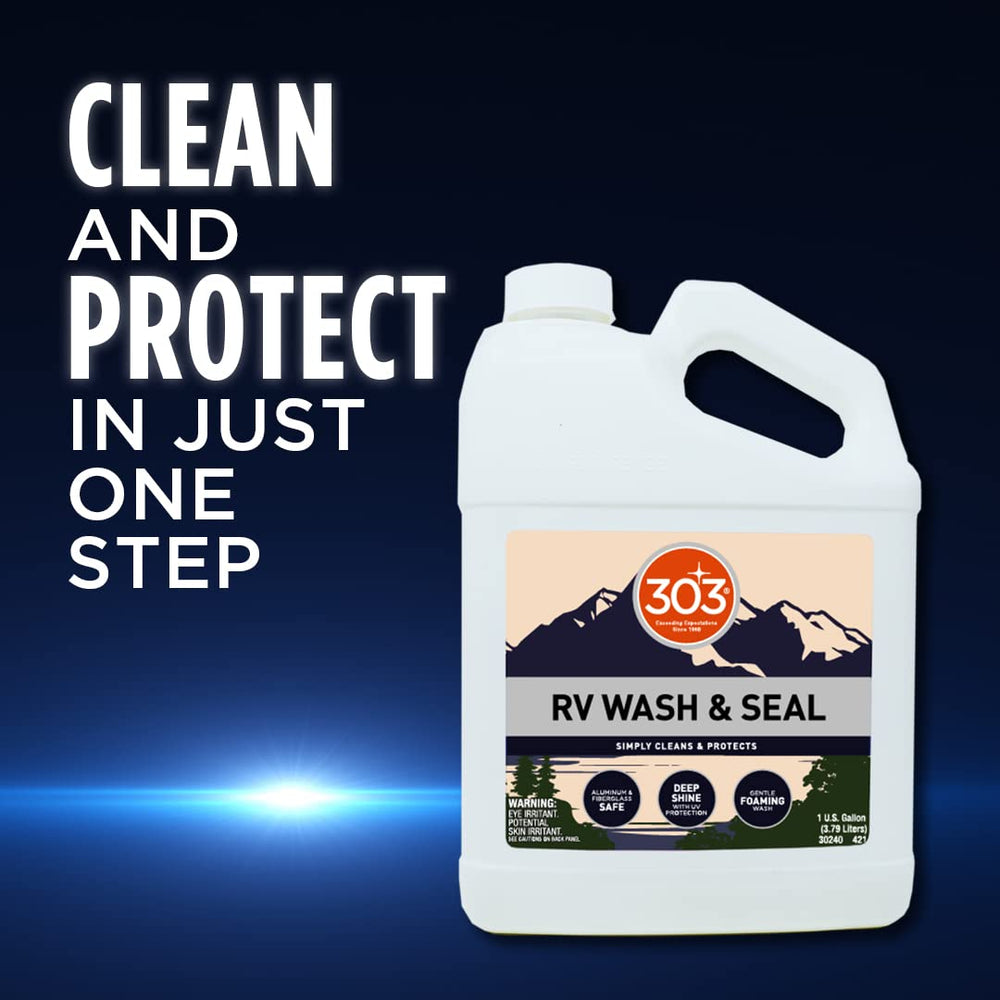 303 Products RV Wash & Seal water sheeting during drying