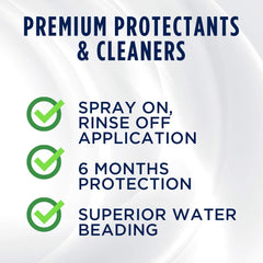 Paint and glass treated with 303 Touchless Sealant via spray-on method.