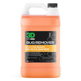 3D Bug Remover bottle pour demonstrates quick bug removal on car surfaces.