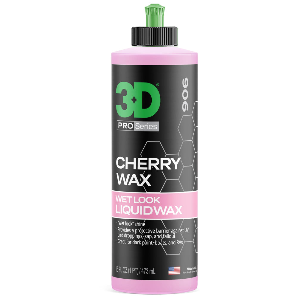 3D Cherry Wax delivers show car gloss with deep, wet look.