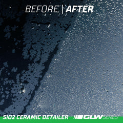 Close-up of hyper gloss finish after GLW application