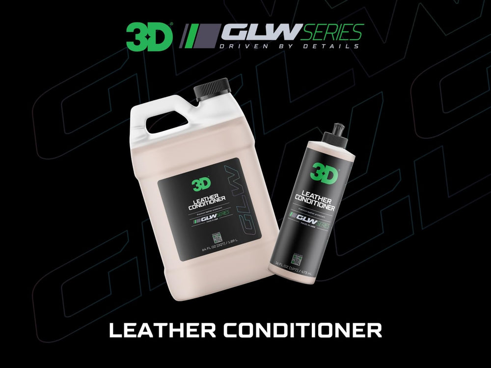 3D GLW Leather Conditioner UV barrier protects against sun fading.