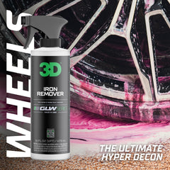 3D Iron Remover after-wash wheel image shows showroom-ready finish