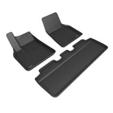 The 3D MAXpider Kagu floor mat for the Tesla Model Y front row provides precise fit and protection.