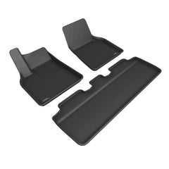 The 3D MAXpider Kagu floor mat for the Tesla Model Y front row provides precise fit and protection.
