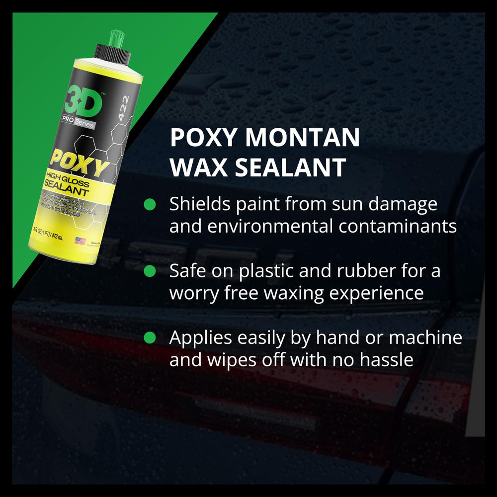 Detail of 3D POXY Montan Wax finish enhancing paint depth