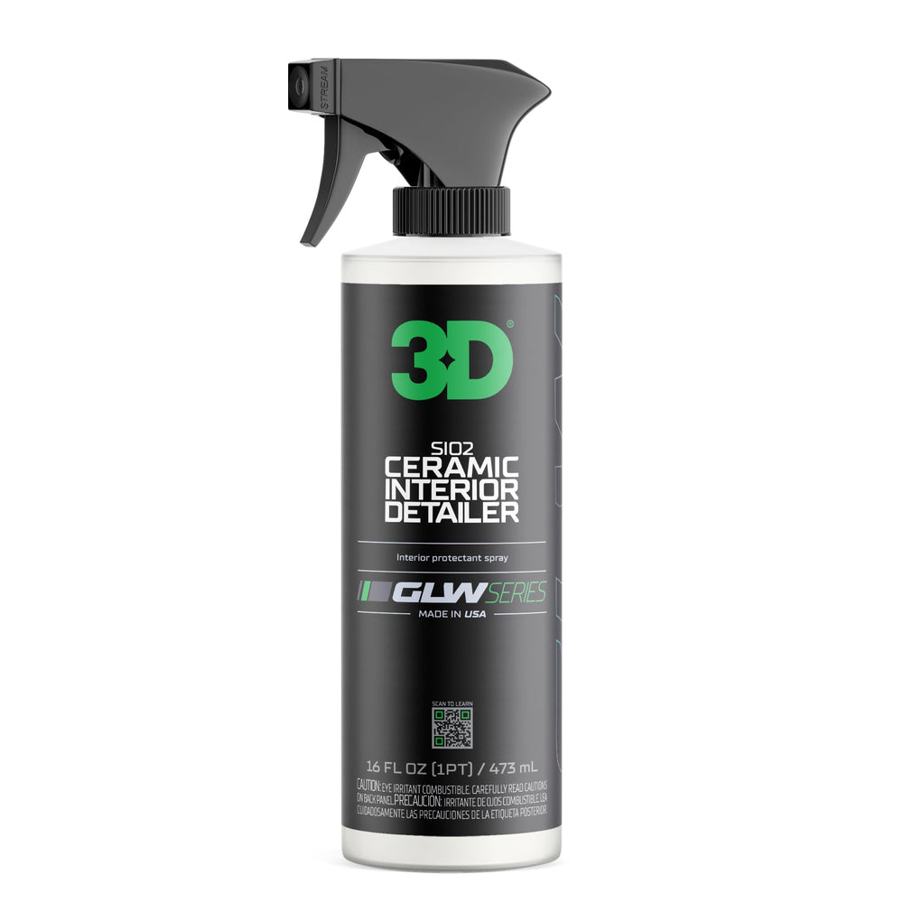 3D SiO2 Interior Detailer bottle ready for interior cleaning and protection.