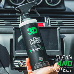 Navigation screens receive smudge resistance after applying the interior detailer.