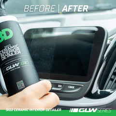 Durable ceramic protection layer formed on interior surface by 3D SiO2 Detailer.