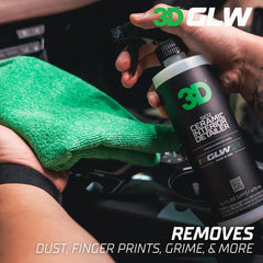 Vinyl surfaces treated with 3D SiO2 Interior Detailer to reduce grime buildup.
