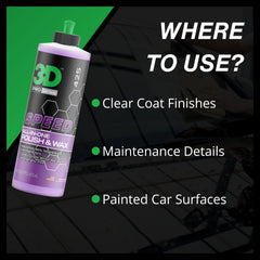 32-ounce bottle of 3D Speed provides value for frequent detailing.