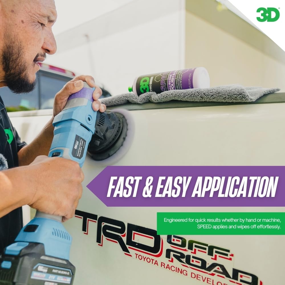 3D Speed safe for clear coats while reducing visible scratches and swirls.