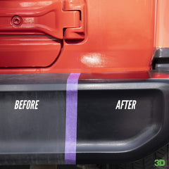 3D Trim Care Restorer shiny trim after application shows renewed trim appearance.