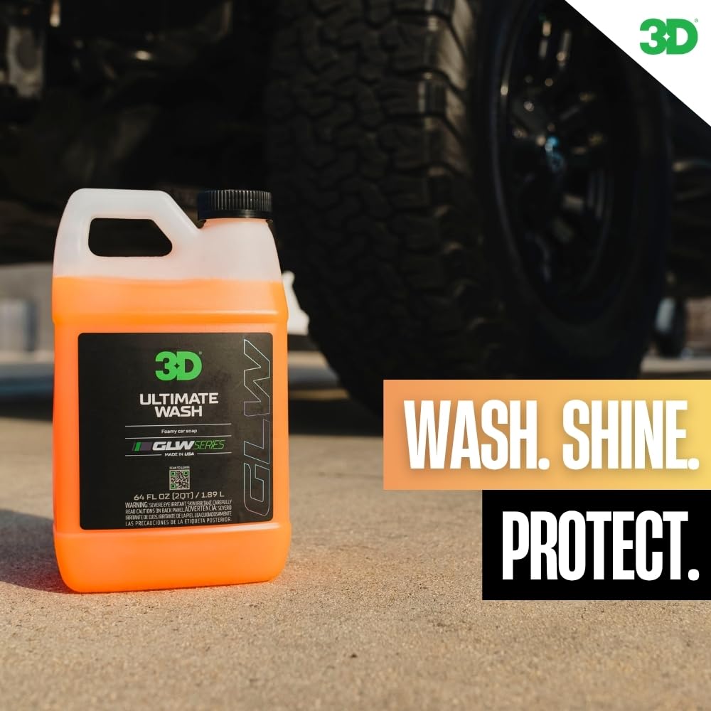 3D Ultimate Wash spot-free finish after rinsing in direct sun.