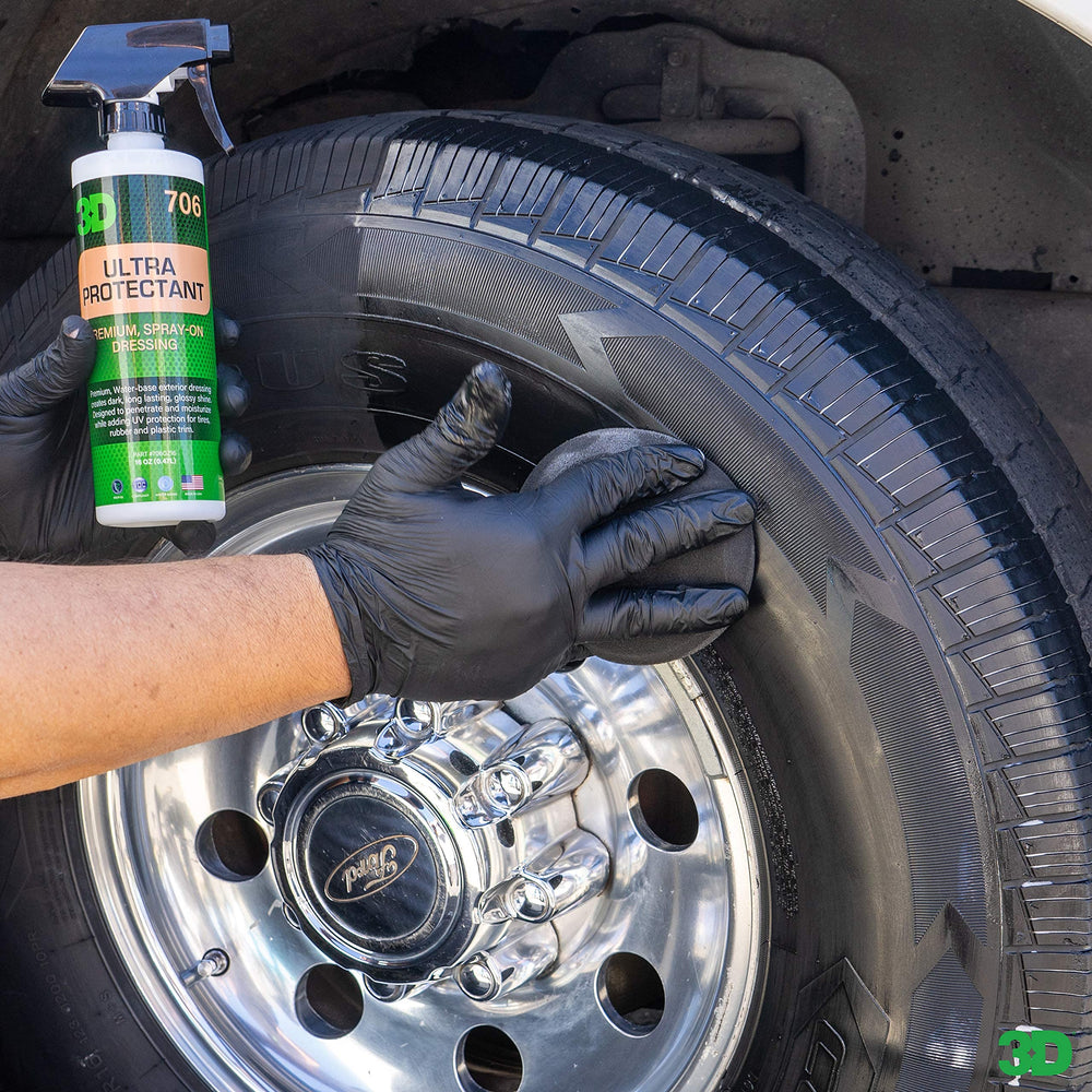 3D Ultra Protectant on wheel wells and molding for uniform gloss
