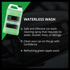 3D Waterless Car Wash spray in use for quick shine.