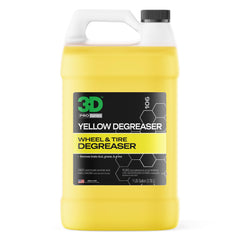 3D Yellow Degreaser bottle spraying wheels for a fast, safe clean.