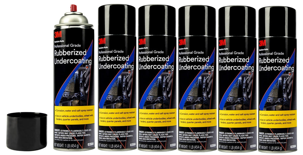 3M 3584 rubberized undercoating can closeup shows durable rust protection.