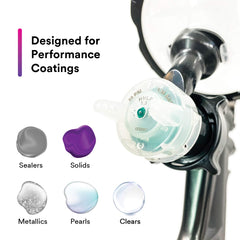 3M air control valve for fine-tuning spray pattern and comfort.