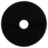 The 3M Black Stripper Pad 7200 removes old finishes from concrete surfaces efficiently.