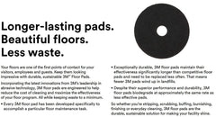 3M Black Stripper Pad 7200 open-textured surface resists clogging during stripping