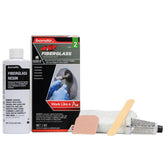 3M Bondo fiberglass resin kit box and components for quick at-home auto repairs.