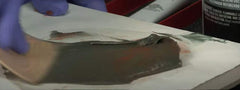 Bondo Glass Stage 2 is sandable in about 20 minutes.
