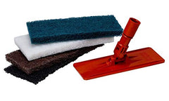 Low-profile holder helps clean in narrow spaces