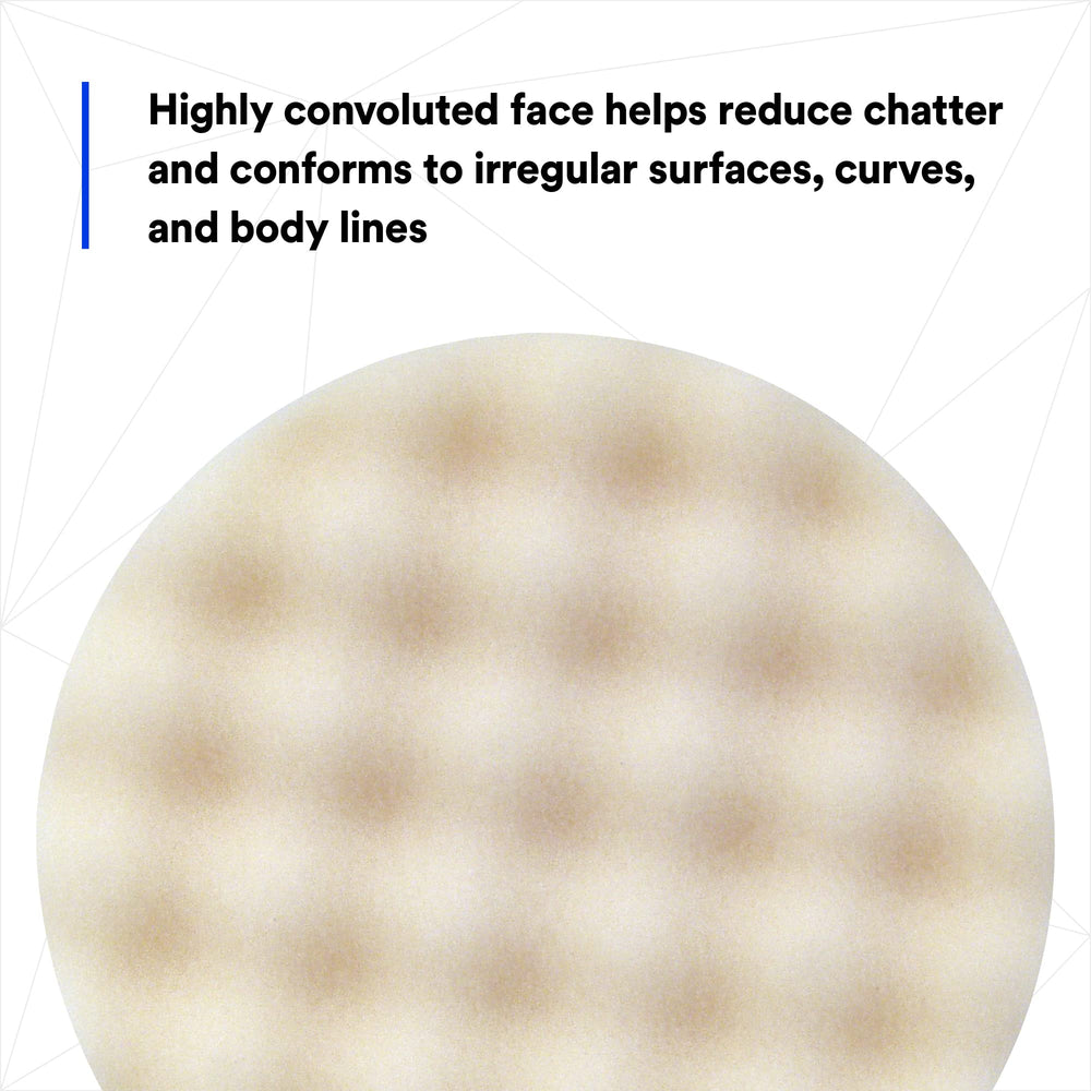 3M Foam Compounding Pad 05723 conforms to curves and body lines