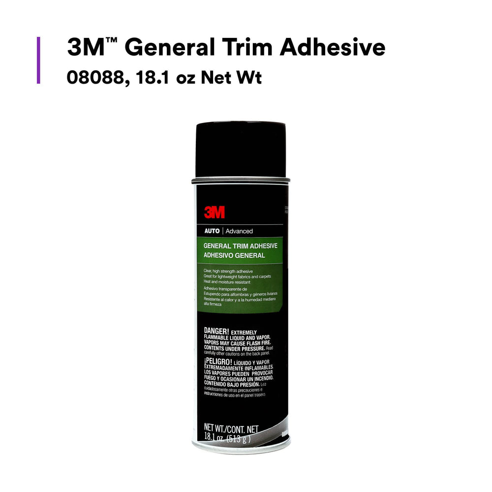 3M General Trim Adhesive 08088 demonstrates spray coverage for even application.
