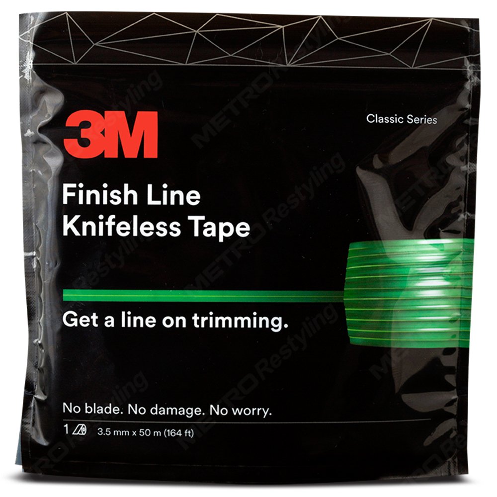 3M knifeless finish line tape roll showing precise stripe alignment for wraps