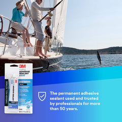 3M Marine Adhesive Sealant 5200 black bead on joint provides lasting seal