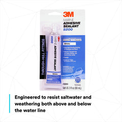 Exterior below waterline seal using 3M Sealant 5200 on fiberglass or metal