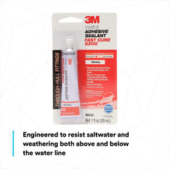 3M 5200 sealant used for under-molding bond with flexible, vibration-resistant seal.