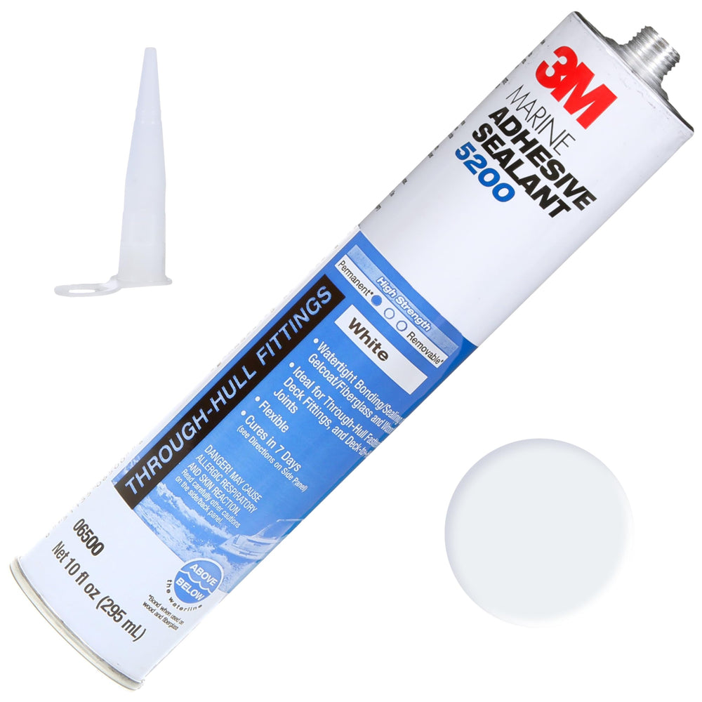 3M Marine Adhesive Sealant 5200 bottle pour demonstrating easy, precise application for durable seals