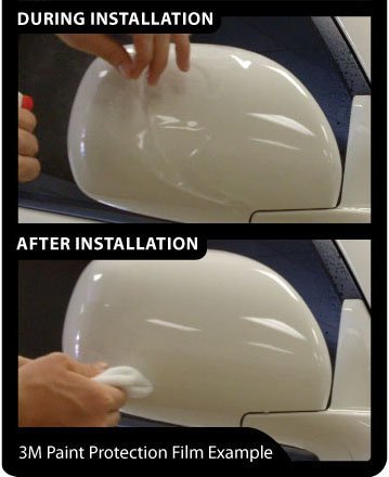 3M paint protection applied to a vehicle reduces road damage and keeps shine.
