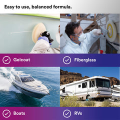3M Perfect-It Boat Wax being applied on fiberglass for high-gloss finish