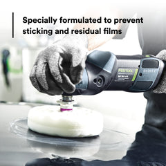 3M Perfect-It EX AC rubbing compound polishing cloth reveals refined finish with minimal haze.