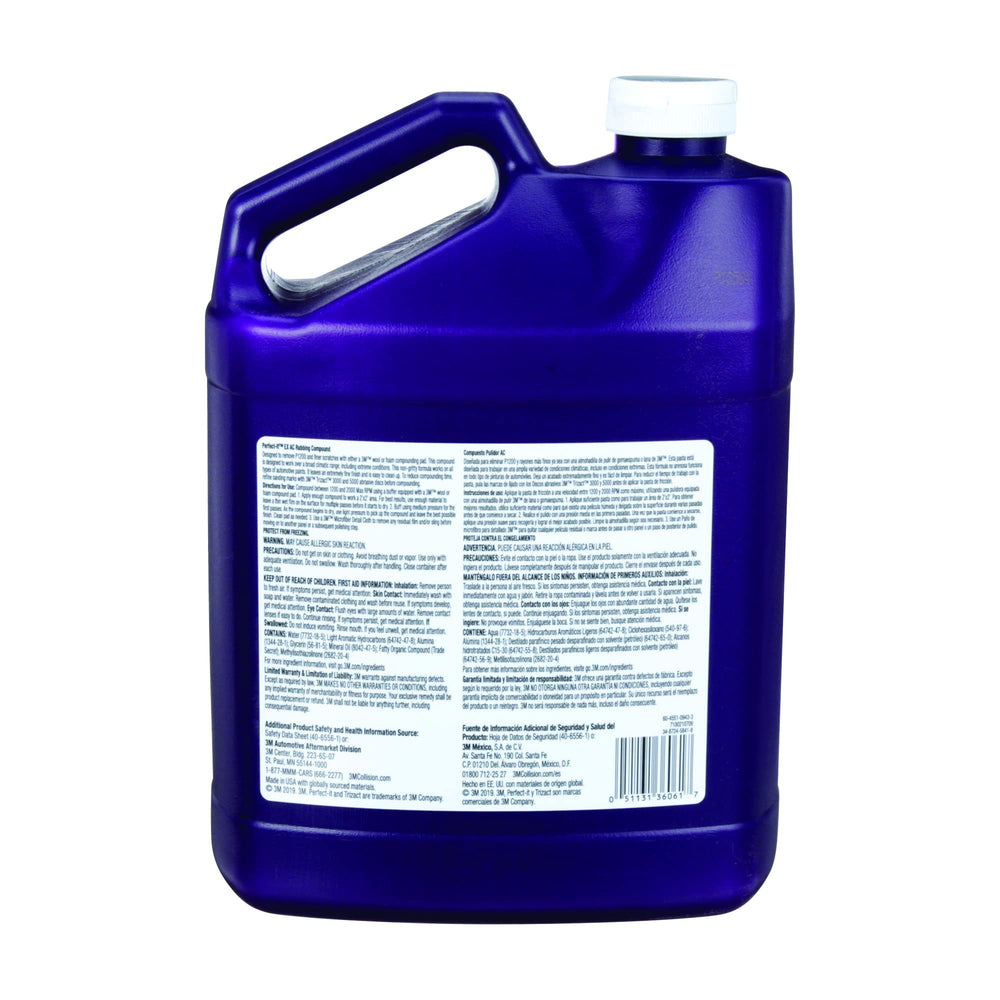 3M Perfect-It EX AC 36061 pad-ready surface improves buffing efficiency.